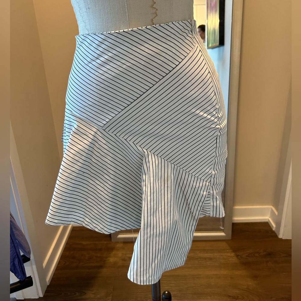 Lea & Viola Striped Mini Skirt - XS